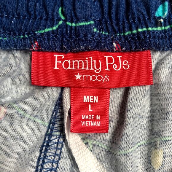 Holiday Family PJs Blue and Grey Holiday Lights 2 Piece Set - Size Large - Picture 13 of 16